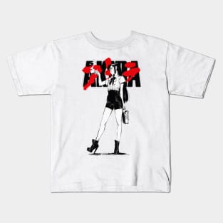 Cool Girl Japanese Style Vaporwave Kids T-Shirt